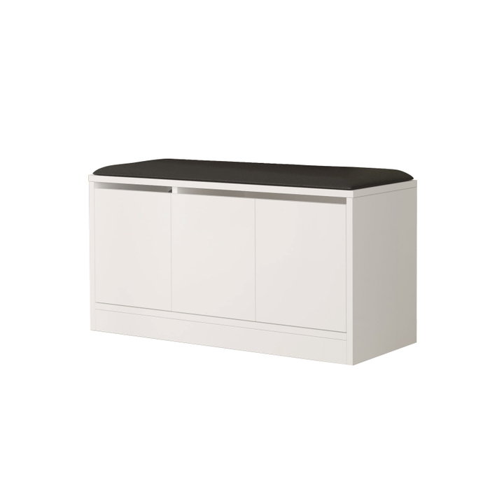 Hanah Home Mr2-W Zapatero Blanco con Parte Superior de Piel de PU